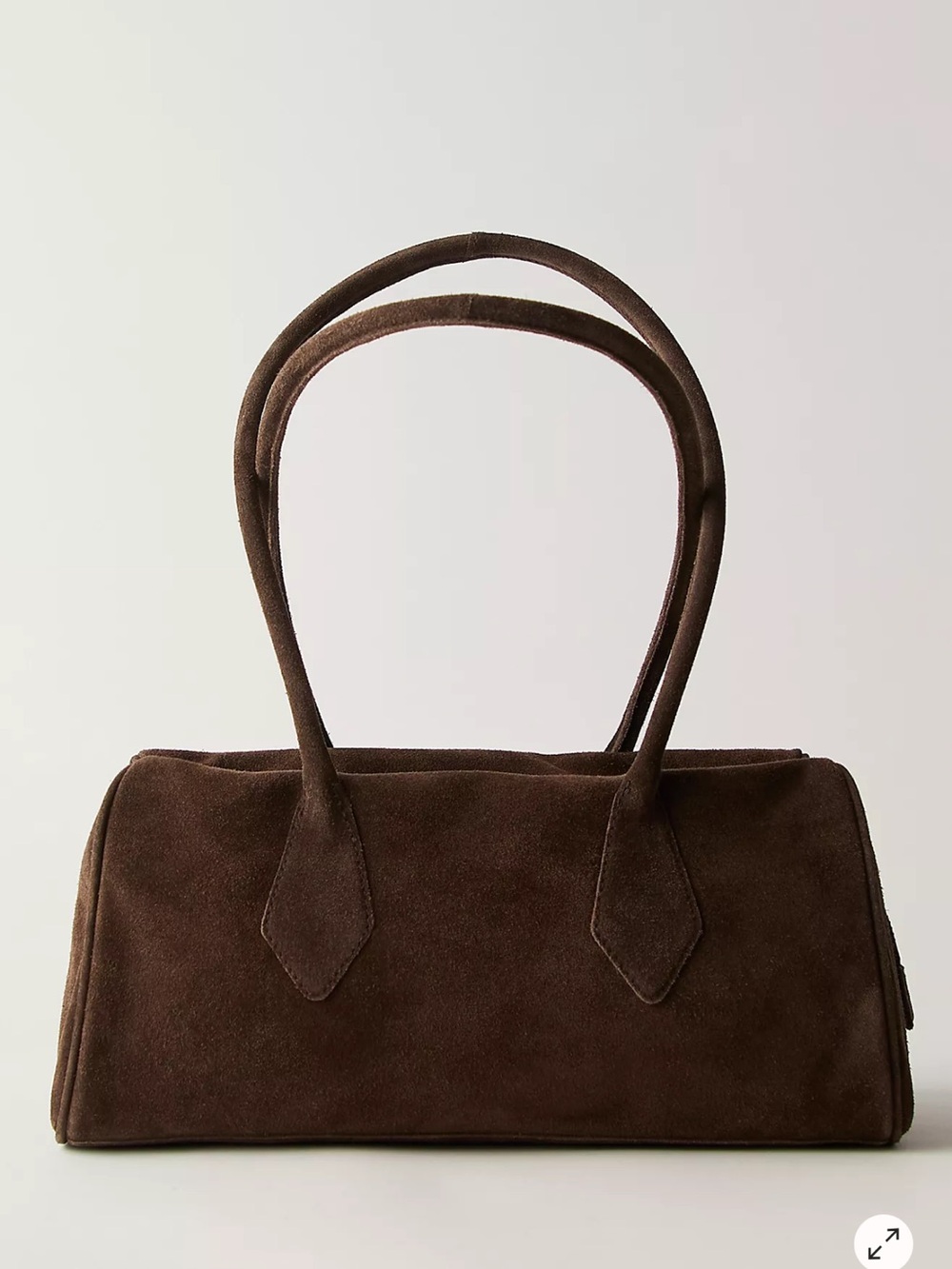 Free People Sierra Suede Shoulder Bag - Chocolate Leather / Suede Purse Handbag